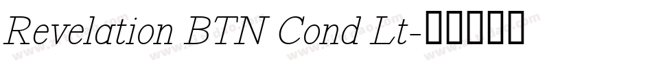 Revelation BTN Cond Lt字体转换